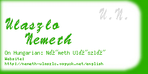 ulaszlo nemeth business card